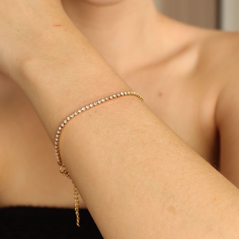 Pulseira Riviera 2mm em Aço Inox