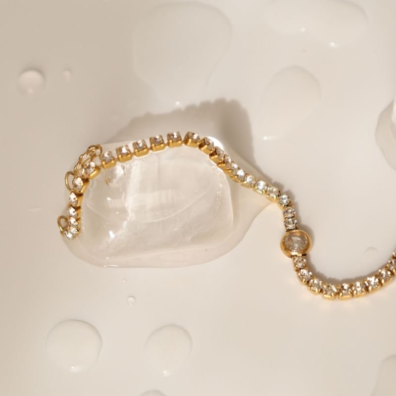 Pulseira Riviera com Ponto de Luz em Aço Inox (Linha Premium)