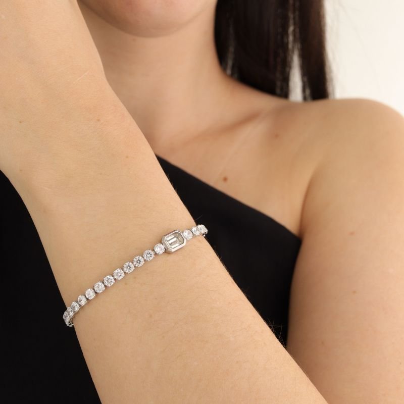 Pulseira Riviera Pedrinha em Aço Inox (Linha Premium)