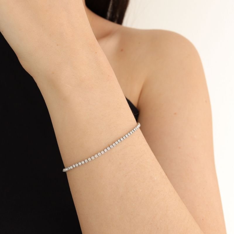 Pulseira Riviera Prata em Aço Inox (Linha Premium)