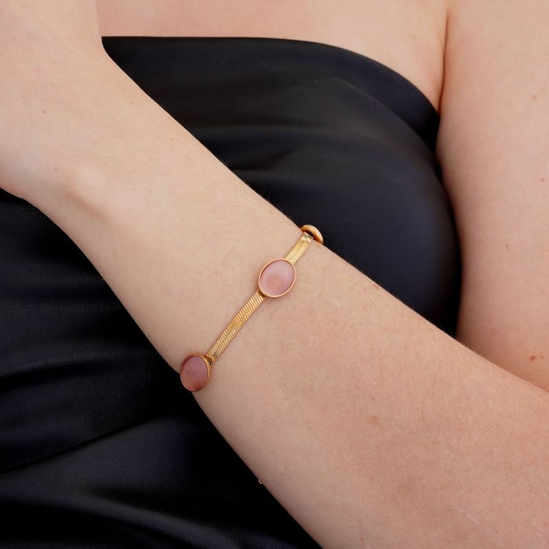 Pulseira Soft Rosa em Aço Inox (Linha Premium)