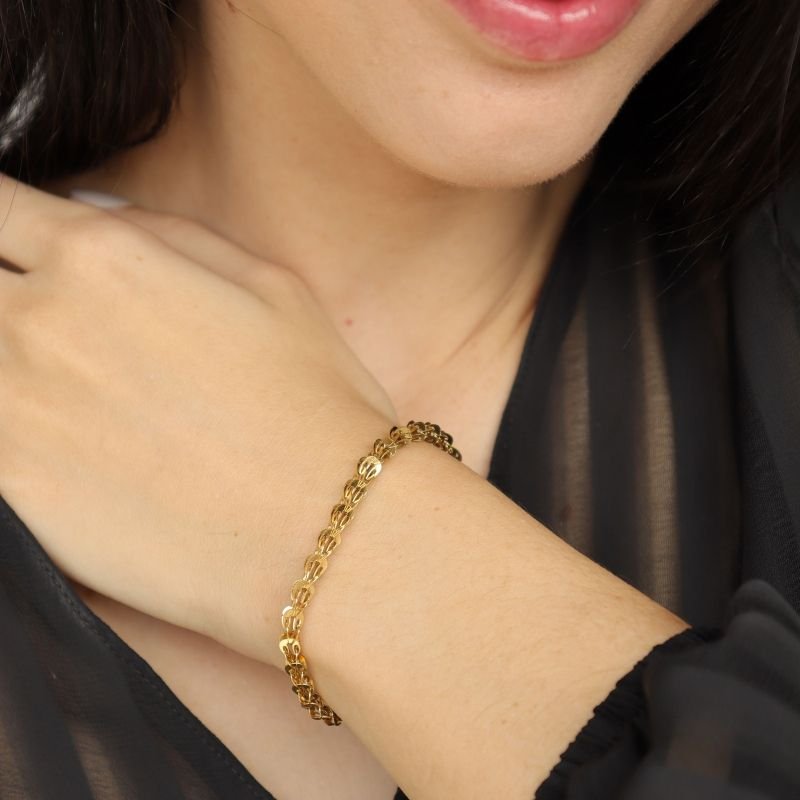 Pulseira Texturas em Aço Inox