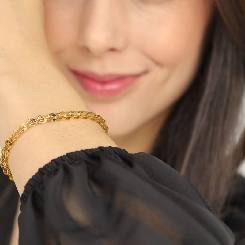 Pulseira Texturas em Aço Inox