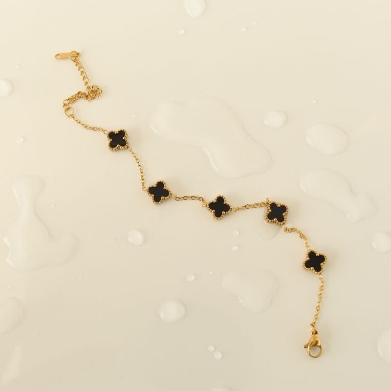 Pulseira Inspiração Van Cleef em Aço Inox