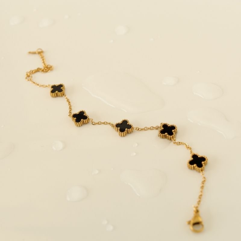 Pulseira Inspiração Van Cleef em Aço Inox