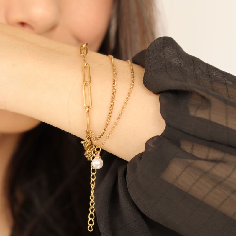 Pulseira Tripla em Aço Inox