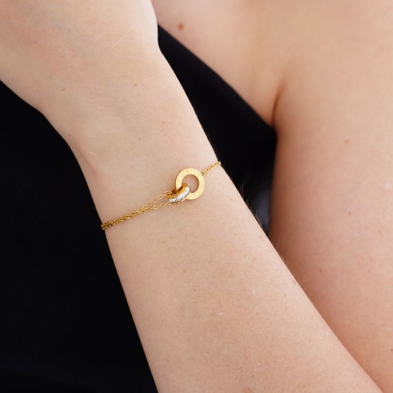Pulseira Zircônia Glow em Aço Inox