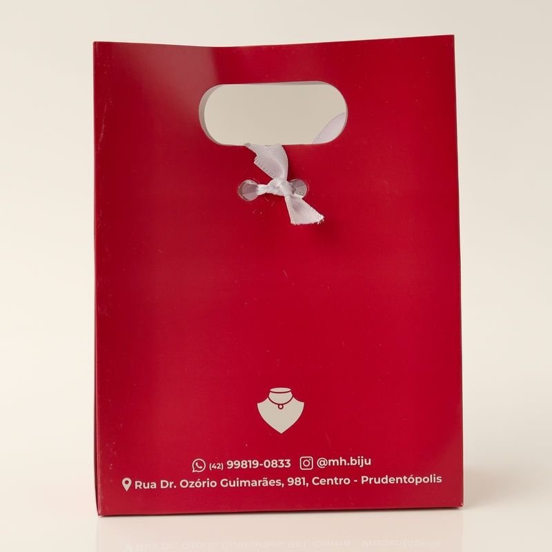 Sacolinha de Papel Premium para presente (Acompanha Laço)