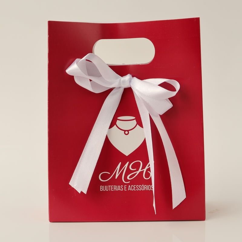 Sacolinha de Papel Premium para presente (Acompanha Laço)