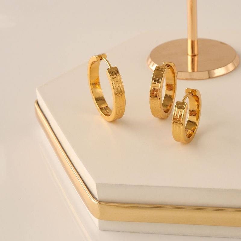 Trio de Argolas com Detalhe em Aço Inox (Linha Premium)