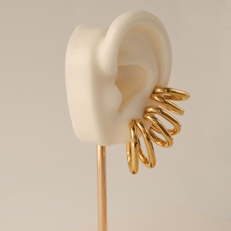 Trio de Argolas Dupla em Aço Inox (Linha Premium)