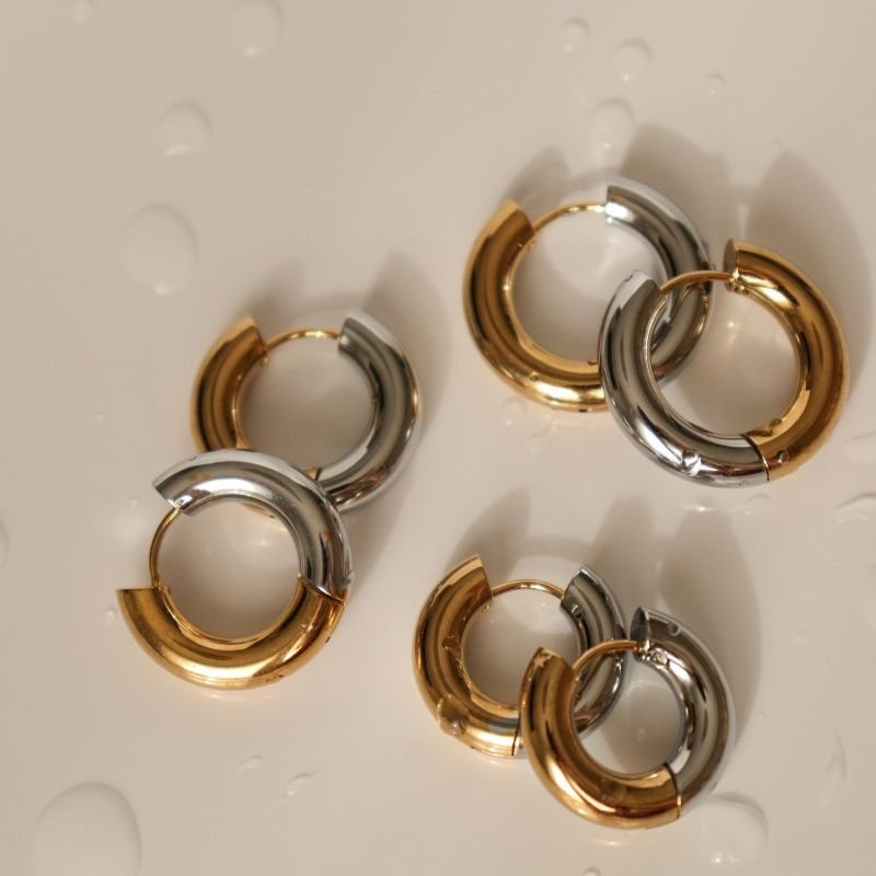 Trio de Argolas Grossas Aço Inox (Linha Premium) (12g cada)