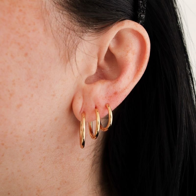 Trio de Argolinhas Basic Hoops em Aço Inox (Linha Premium)