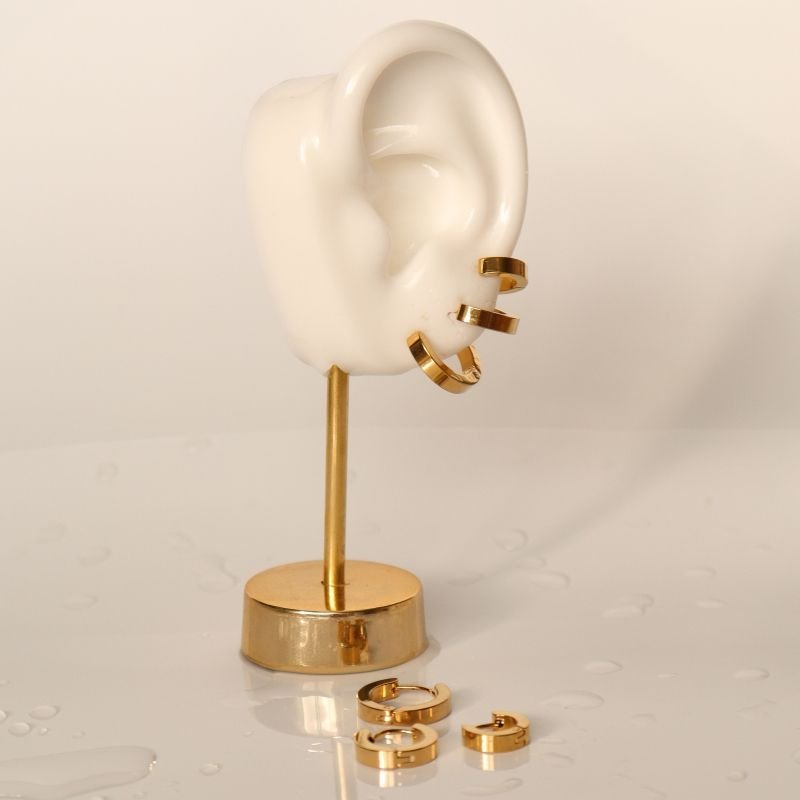 Trio de Argolinhas em Aço Inox (Linha Premium)