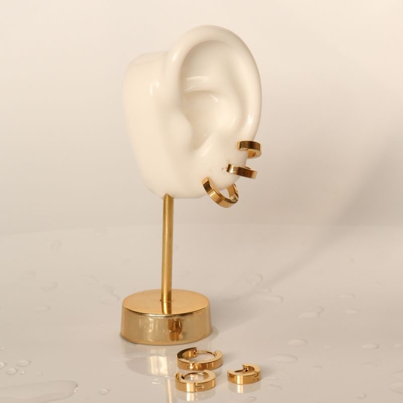 Trio de Argolinhas em Aço Inox (Linha Premium)