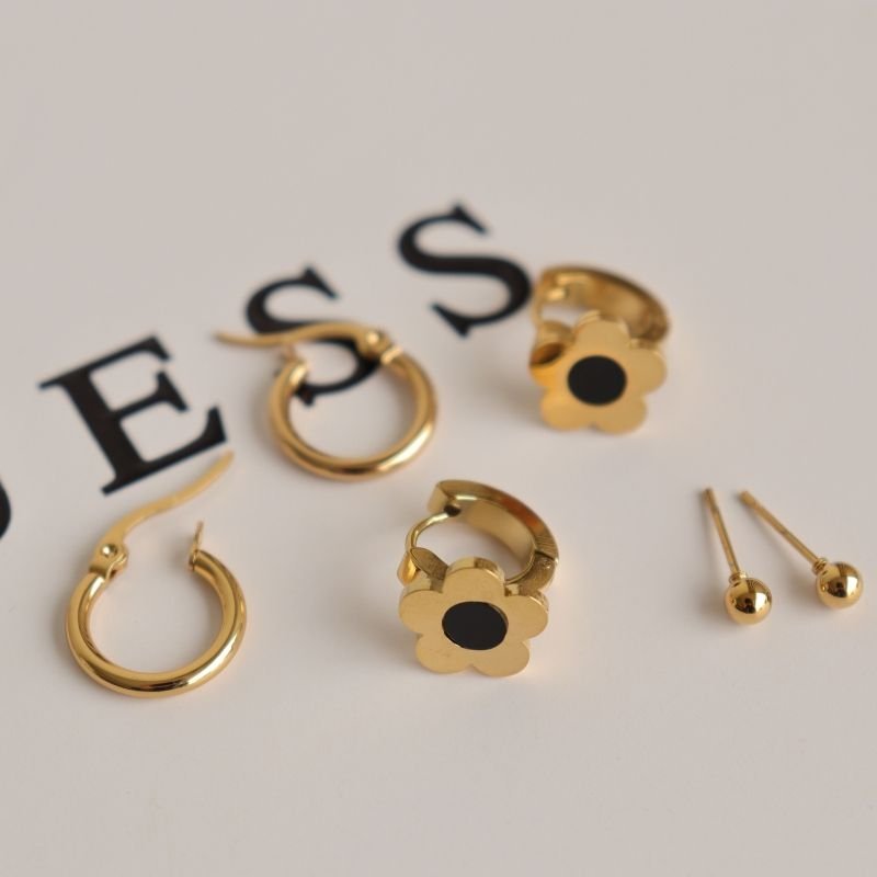 Trio de Brincos em Aço Inox (Linha Premium)