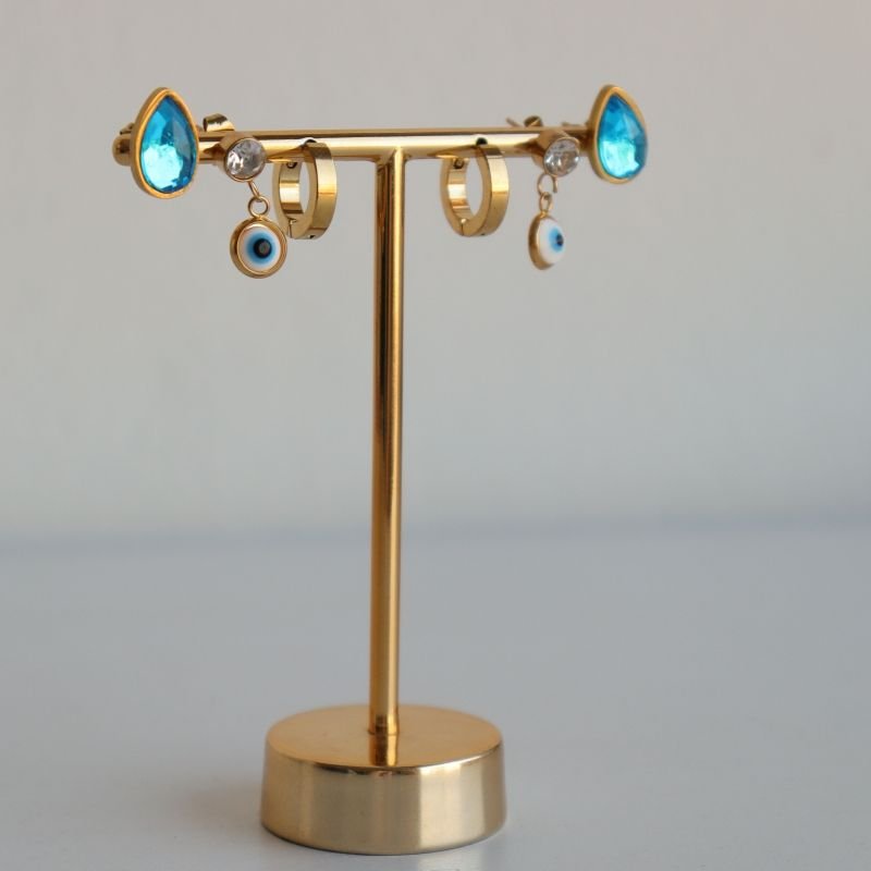 Trio de Brincos em Aço Inox (Linha Premium)