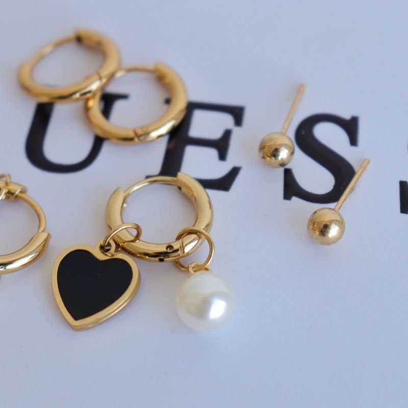 Trio de Brincos em Aço Inox (Linha Premium)