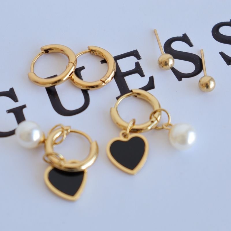 Trio de Brincos em Aço Inox (Linha Premium)