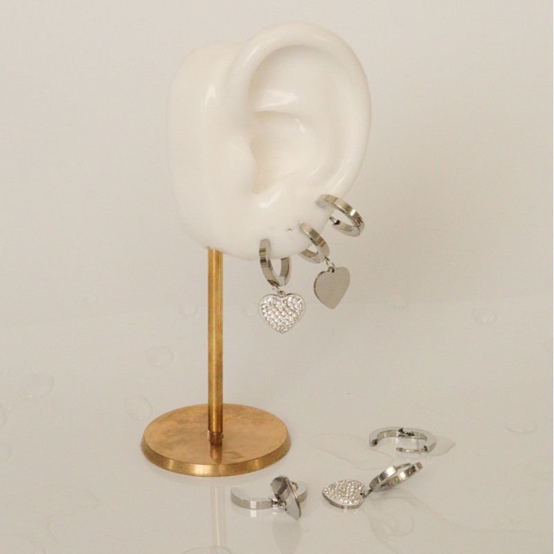 Trio de Brincos em Aço Inox (Linha Premium)