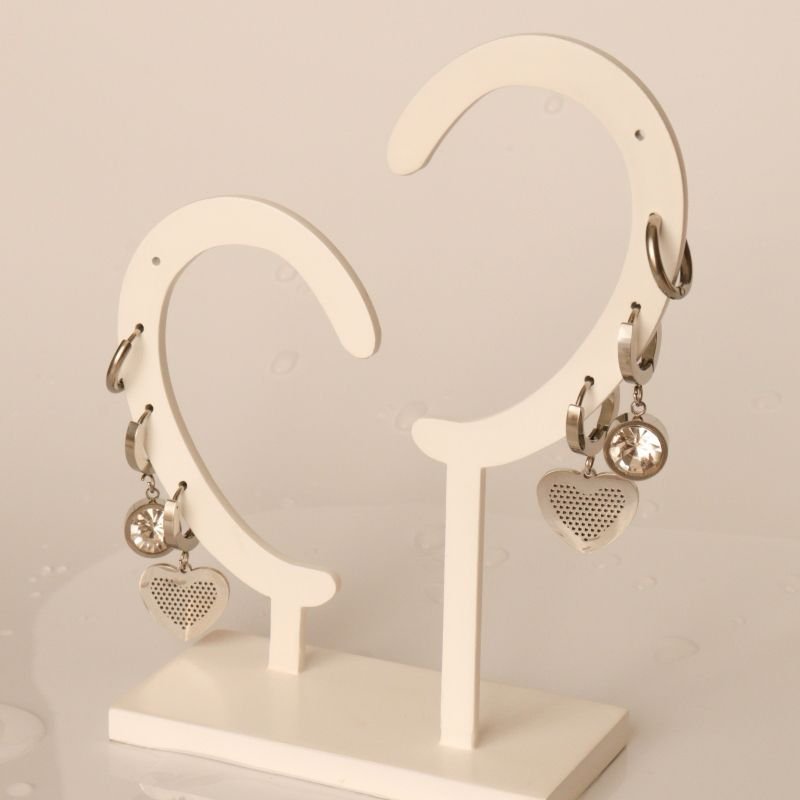 Trio de Brincos em Aço Inox (Linha Premium)