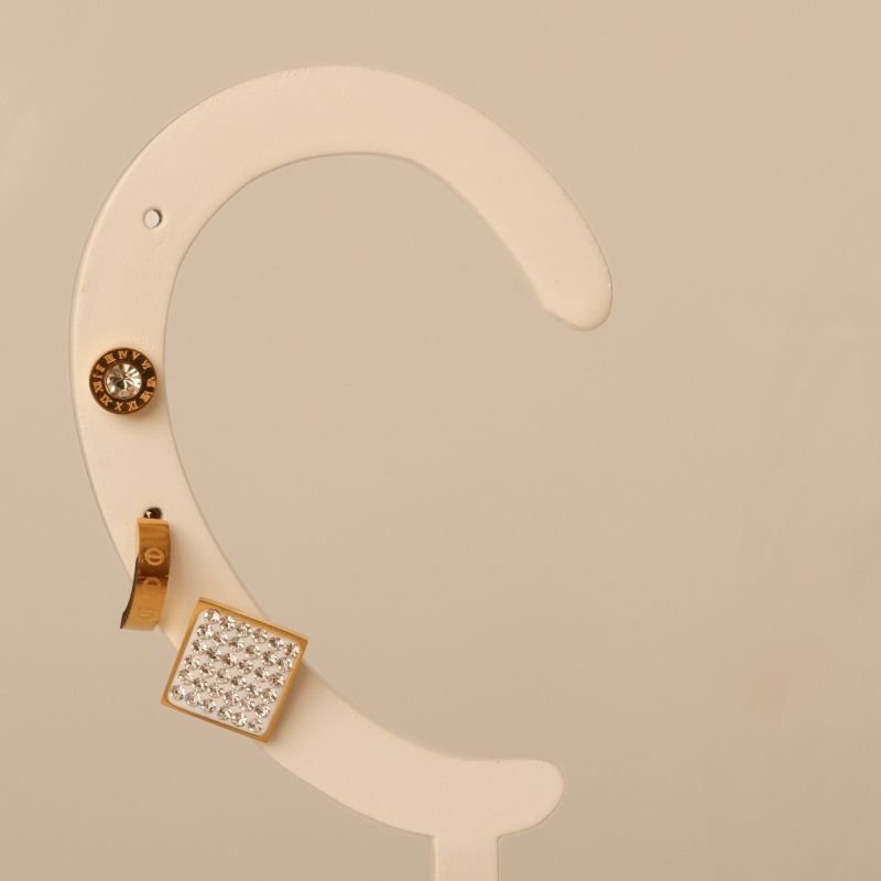 Trio de Brincos em Aço Inox (Linha Premium)