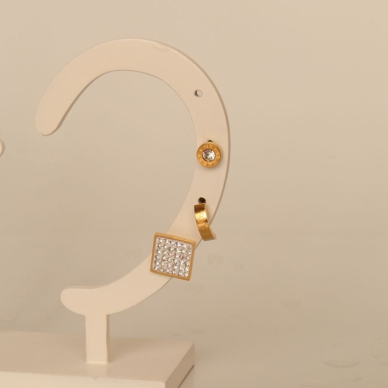 Trio de Brincos em Aço Inox (Linha Premium)