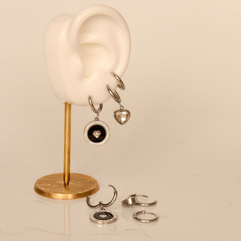 Trio de Brincos em Aço Inox (Linha Premium)