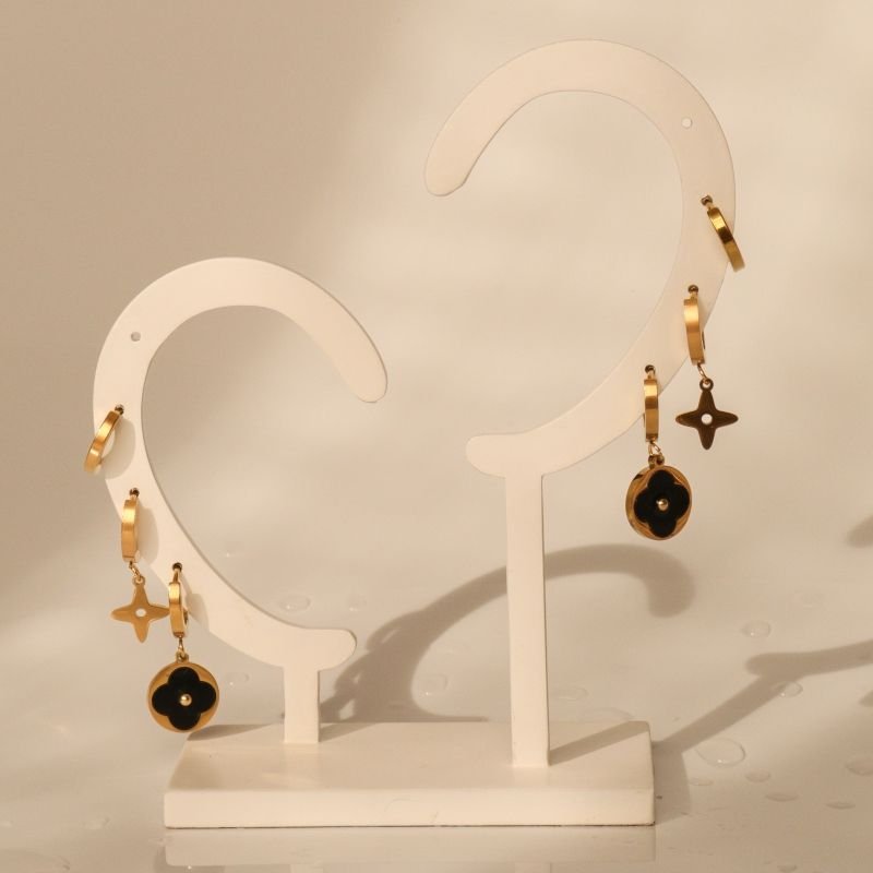 Trio de Brincos em Aço Inox (Linha Premium)