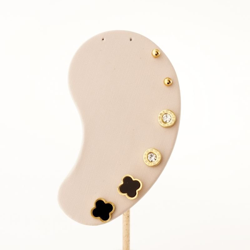 Trio de Brincos Inspiração Van Cleef (Linha Premium)