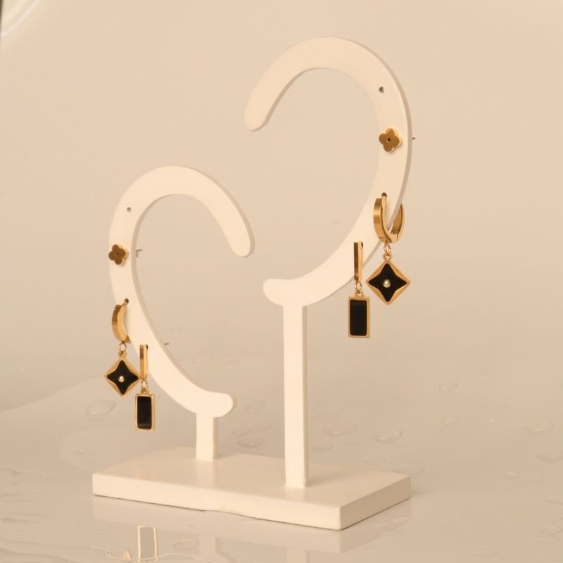 Trio de Brincos Moderno em Aço Inox (Linha Premium)