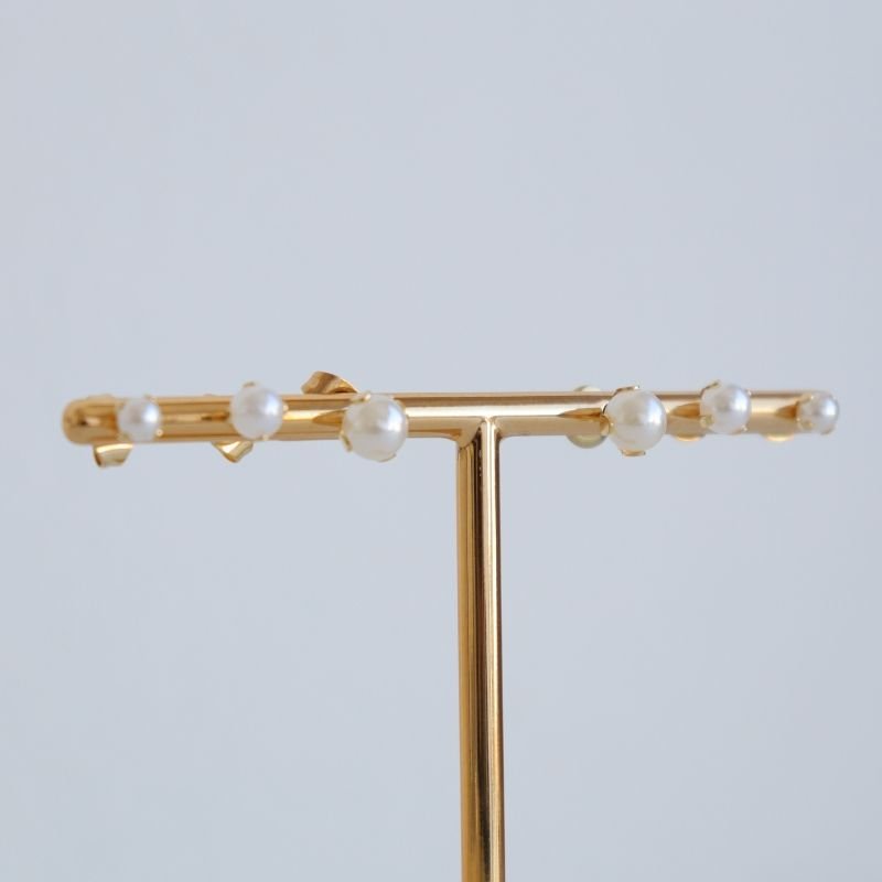 Trio de Brincos Pérola em Aço Inox