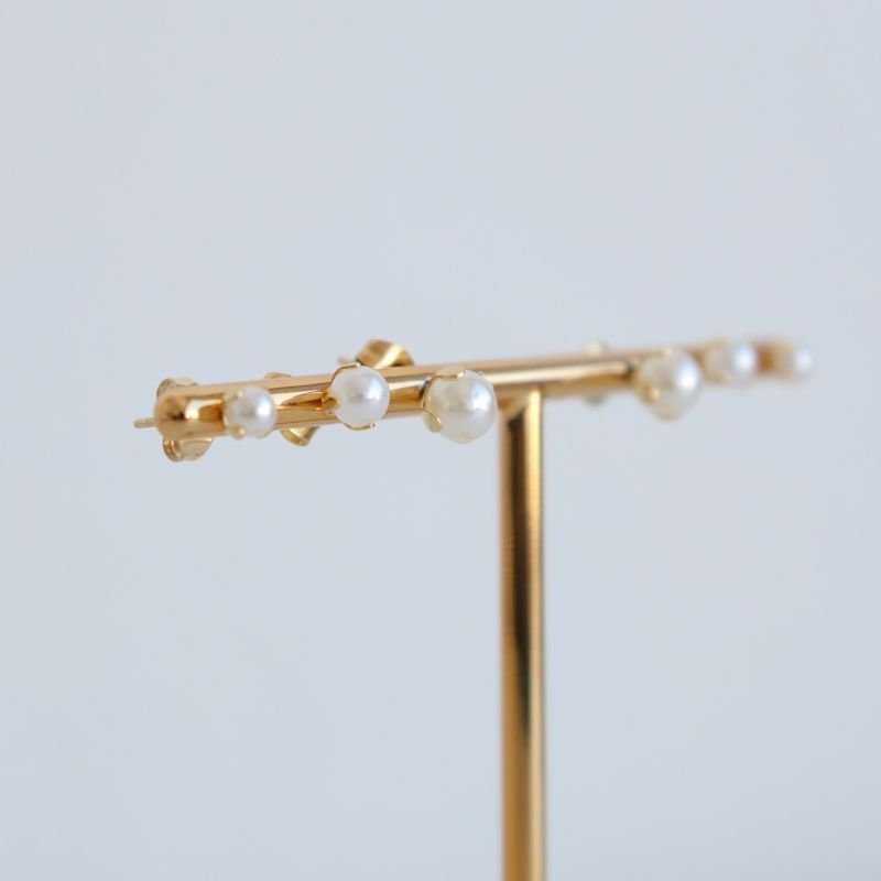 Trio de Brincos Pérola em Aço Inox