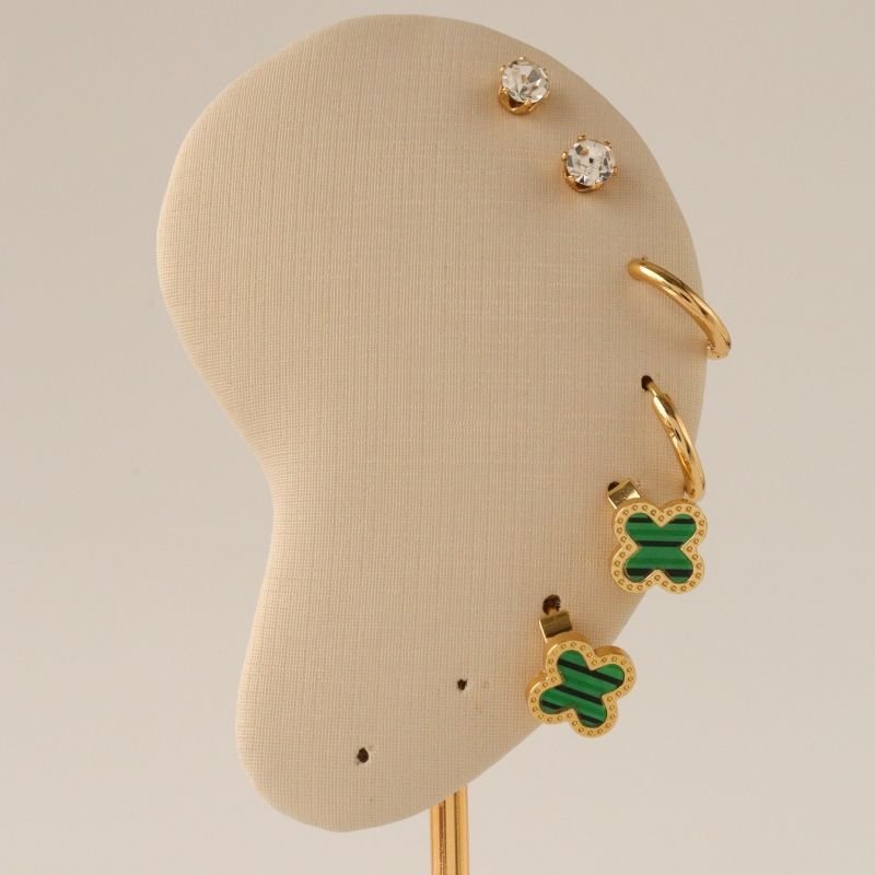 Trio de Trevo Delicado em Aço Inox (Linha Premium)