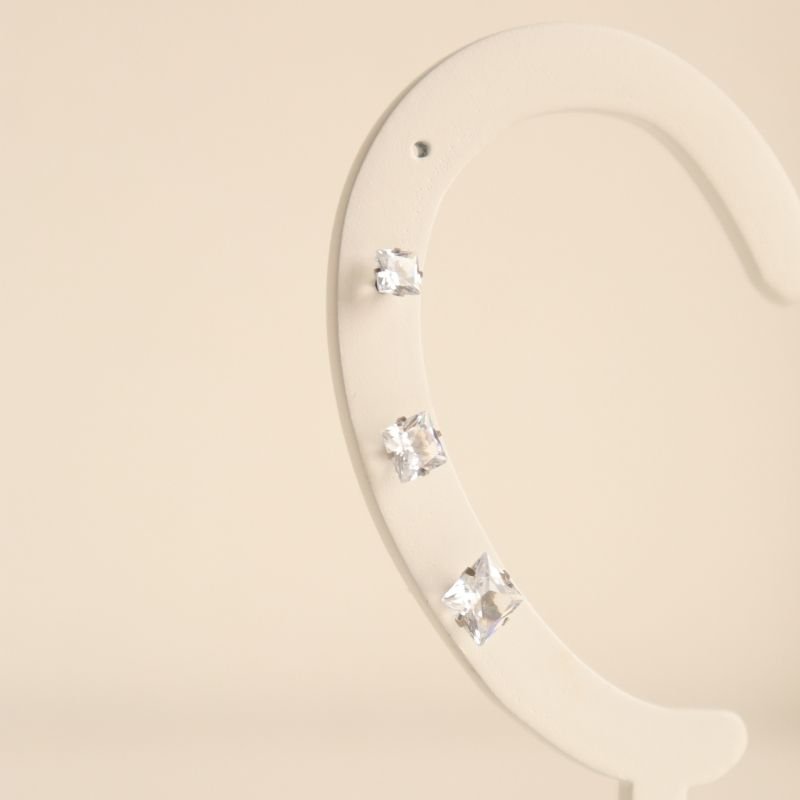 Trio Ponto de Luz Prata em Aço Inox (Linha Premium)